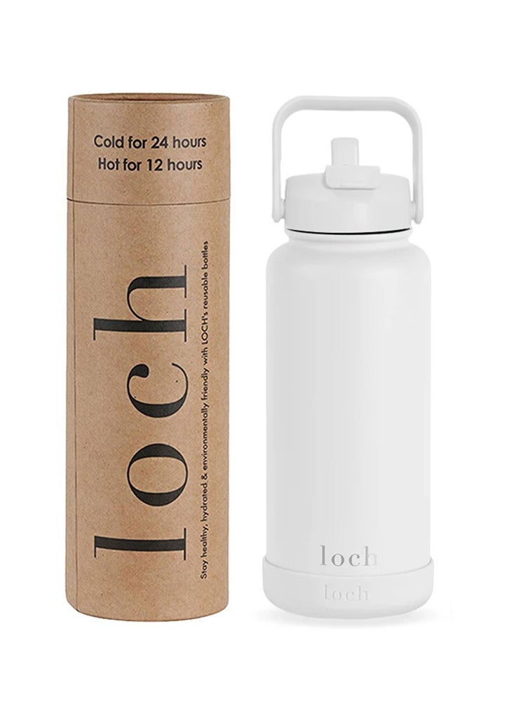 900ML Pearl White Monochrome Bottle
