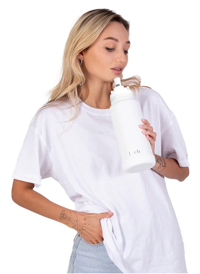 900ML Pearl White Monochrome Bottle