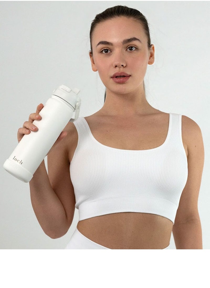 650 ml Pearl White Monochrome Bottle