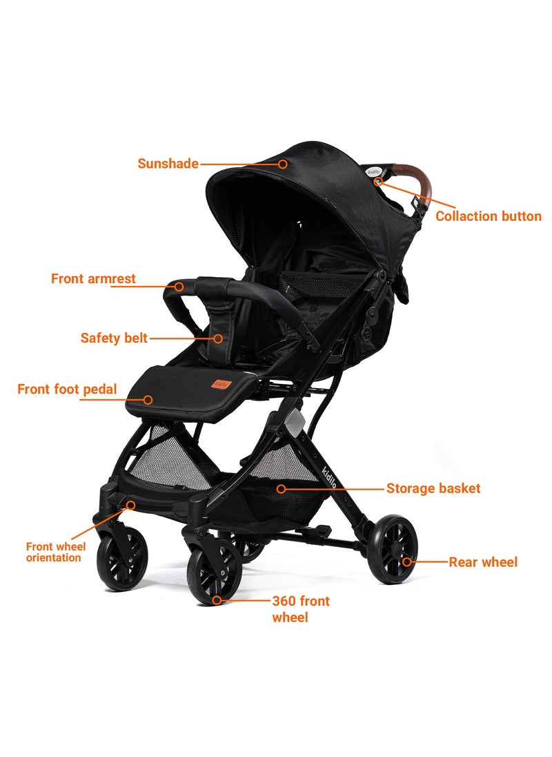 Premium Foldable Baby Stroller | Lightweight, Portable Design | Four-Wheel Stroller for Newborns and Infants