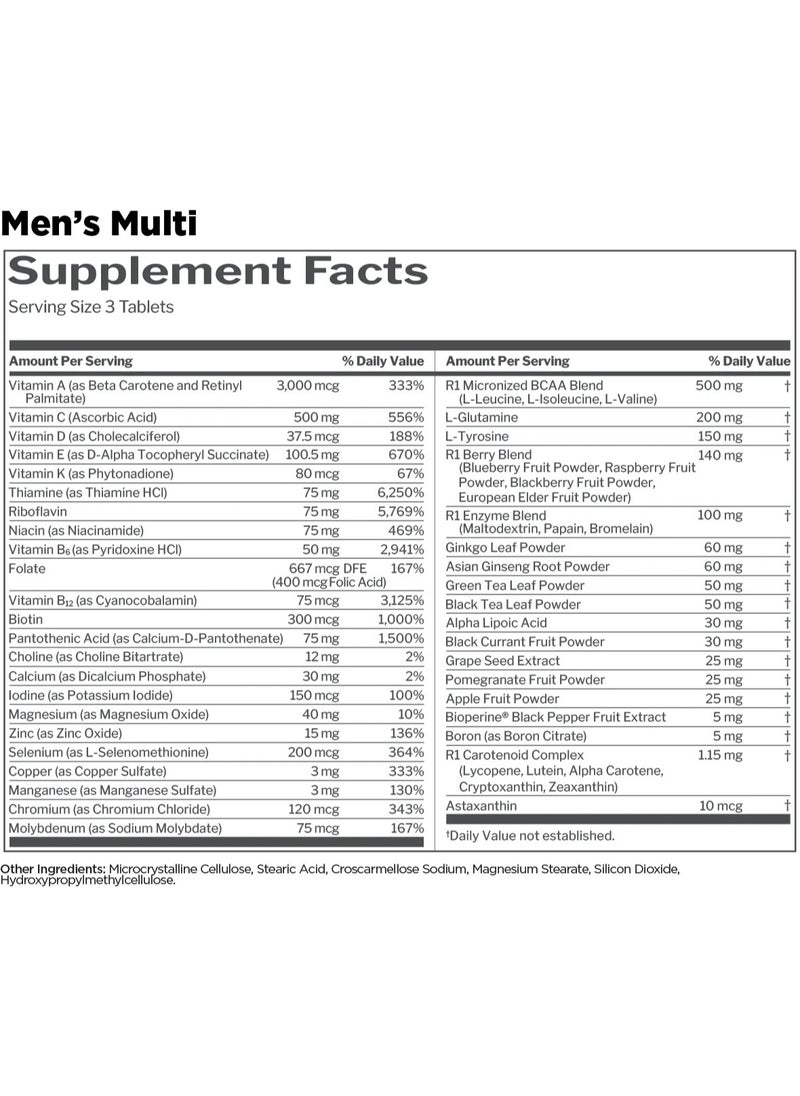 Ruleone, Men’s Train Daily, Multivitamin, 90 Tabs