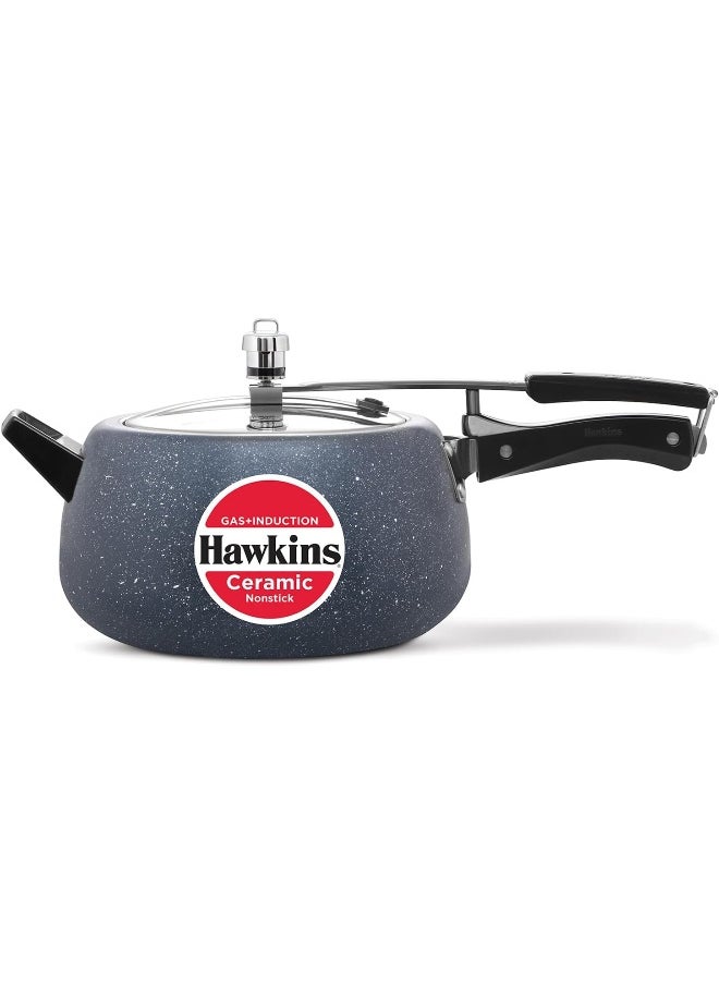 Hawkins Ceramic NS Pressure Cooker 5 Ltr Ind.