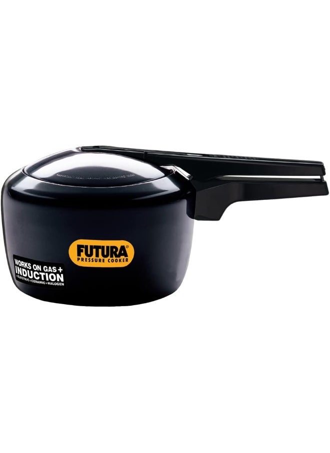 FUTURA Hawkins Aluminium Pressure Cooker with Induction Base, 3 litres, Black