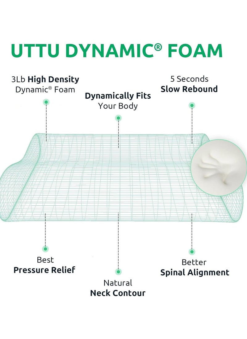 Cervical Pillow for Neck Strain Relief, Memory Foam Neck Pillow for Sleeping, Contour Cooling Pillow for Side Sleeper, Adjustable Orthopedic Sandwich Pillow, Queen(23.6