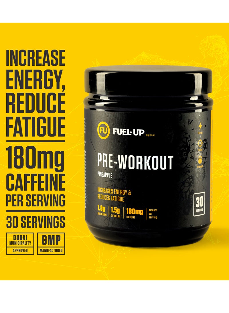 Pre Workout Pineapple Powder Increase Energy Muscle Pump and Anti Fatigue 300 Grams