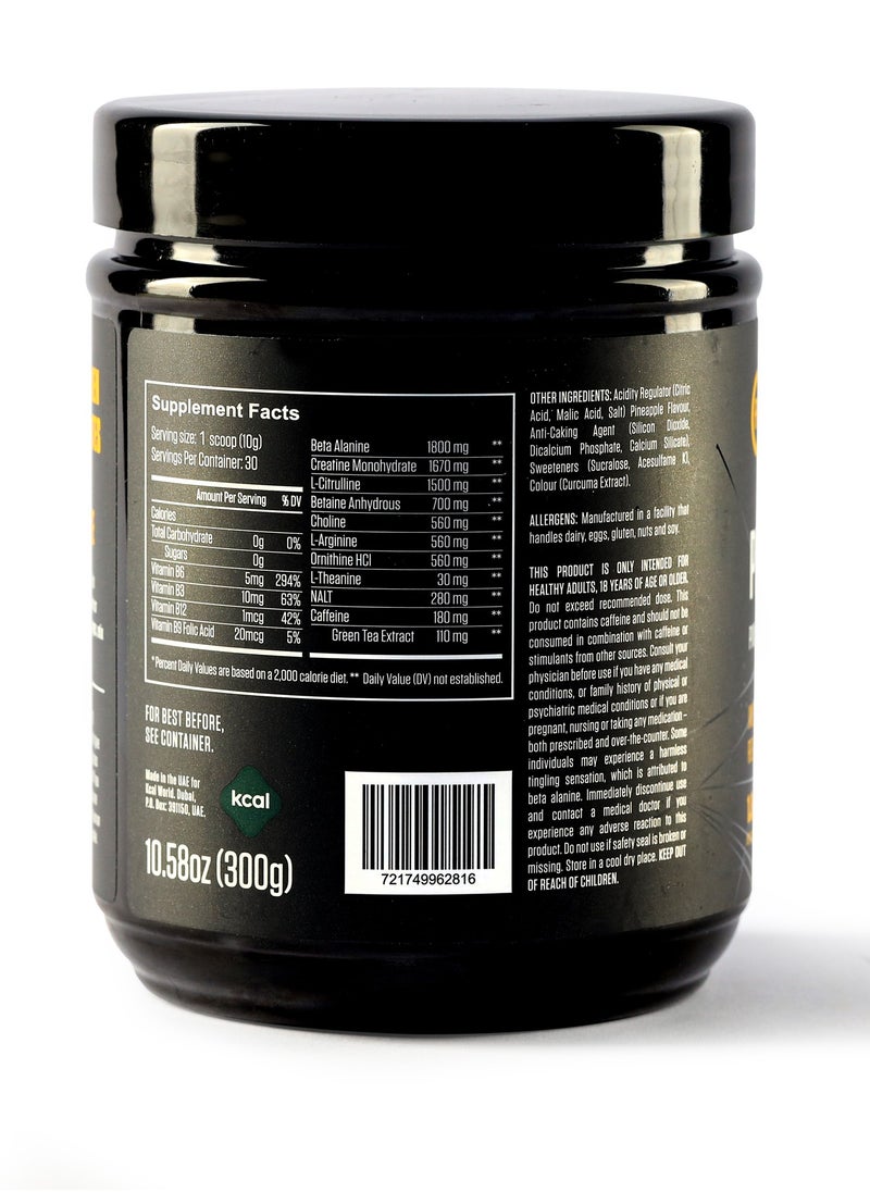 Pre Workout Pineapple Powder Increase Energy Muscle Pump and Anti Fatigue 300 Grams
