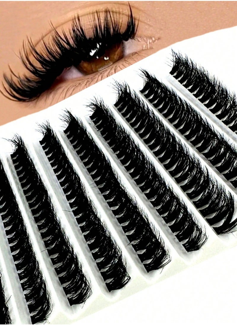 200Pcs D Curling Eyelashes MIX8-16mm Natural Eyelashes Volume Soft DIY Personalized Eyelashes Reusable Black for Make up