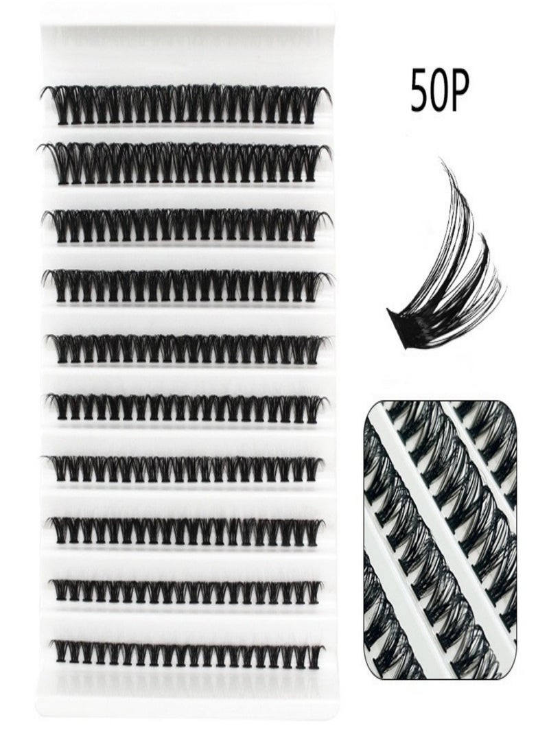 200Pcs D Curling Eyelashes MIX8-16mm Natural Eyelashes Volume Soft DIY Personalized Eyelashes Reusable Black for Make up
