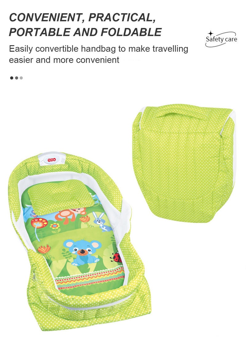Portable Foldable Baby Bed With Light Music And Diaper Changing Table For Newborn Baby Nap Bed Suitable For Travel And Home Use 75*41*14cm