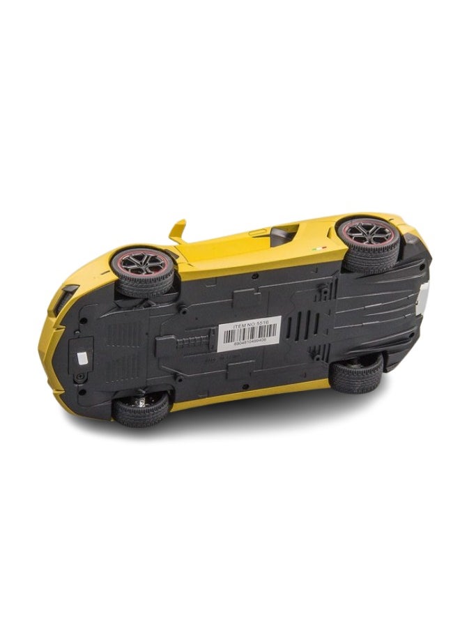 1:24 Lamborghini 770-4 Diecast Model | Pull Back Sports Car with Open Doors, Lights & Sound | Ideal Toy for Boys & Adults | Yellow