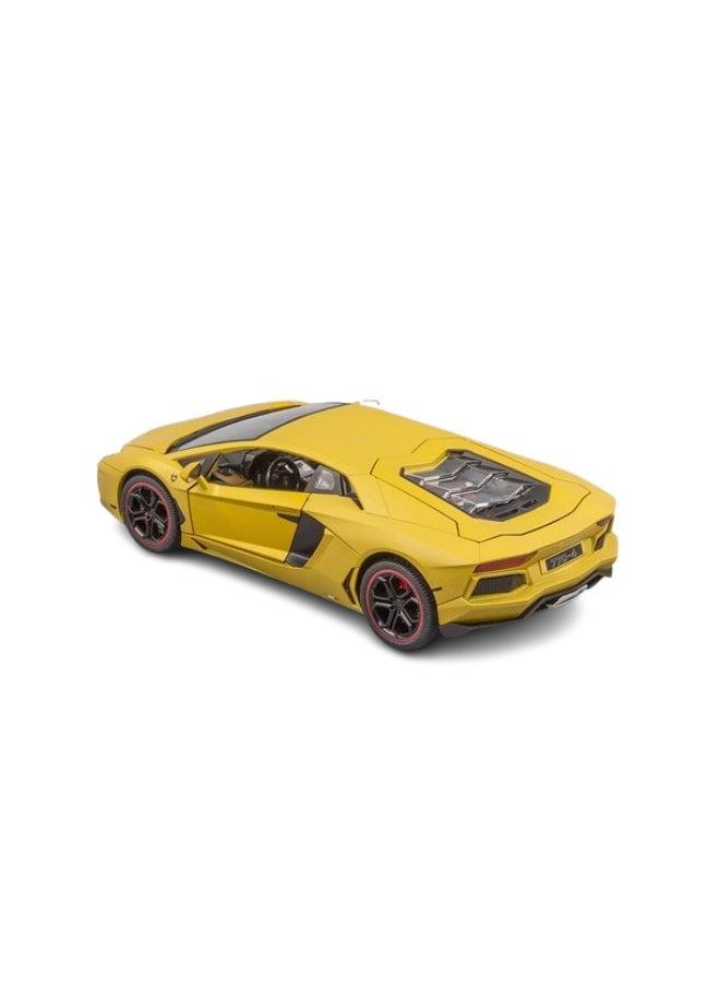 1:24 Lamborghini 770-4 Diecast Model | Pull Back Sports Car with Open Doors, Lights & Sound | Ideal Toy for Boys & Adults | Yellow