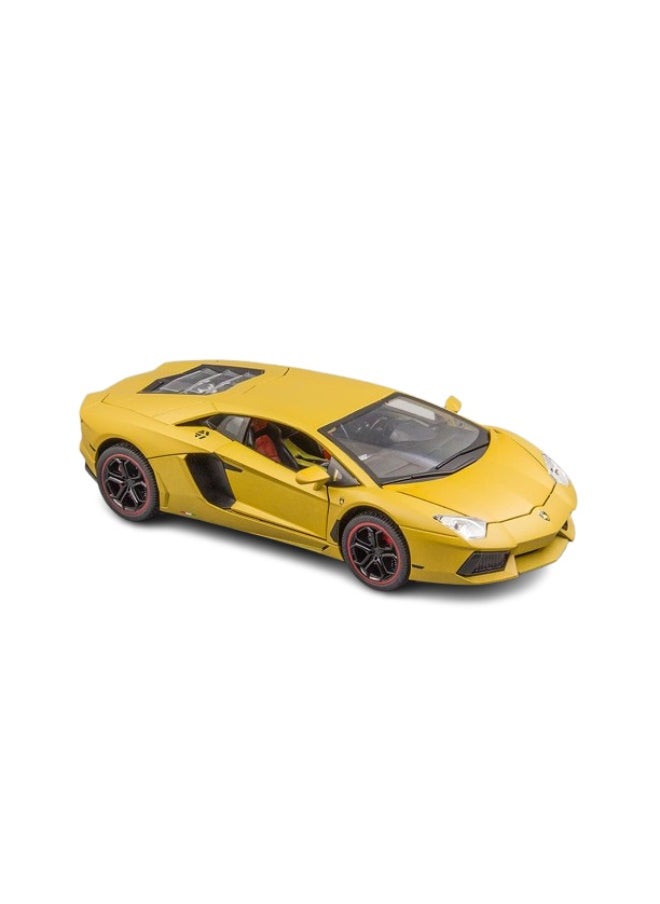 1:24 Lamborghini 770-4 Diecast Model | Pull Back Sports Car with Open Doors, Lights & Sound | Ideal Toy for Boys & Adults | Yellow