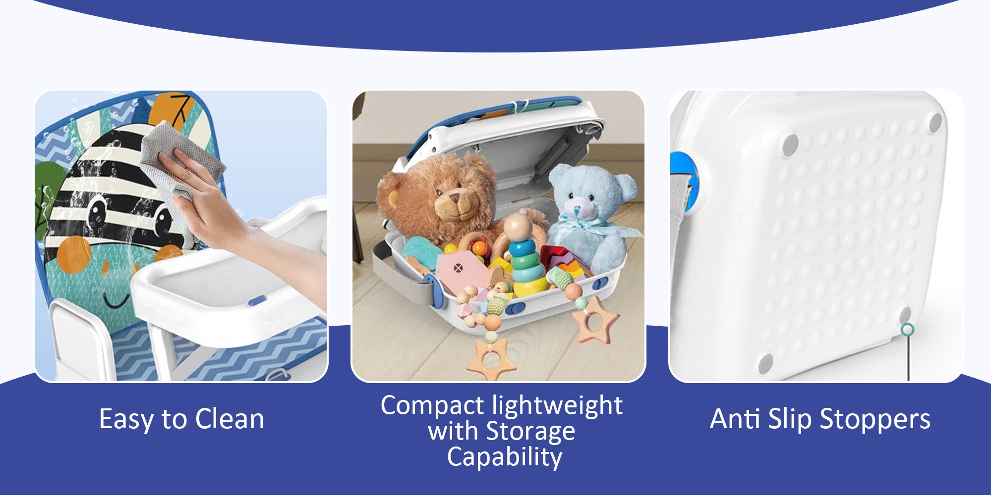 Toddler Booster Chair Baby Table Chair Baby Booster Seat For Foldable  Dining Table With Music and Storage Box