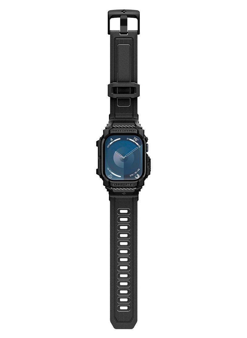 Rugged Armor Pro for Apple Watch Series 10 (42mm) Case with Band - Matte Black