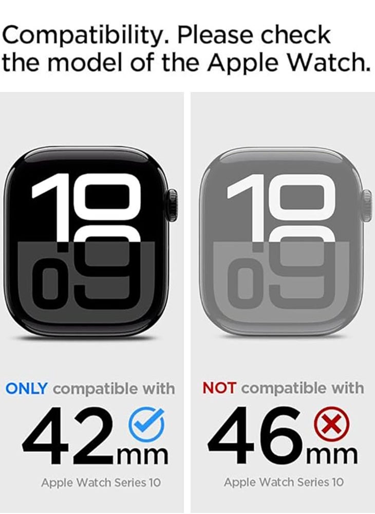 Rugged Armor Pro for Apple Watch Series 10 (42mm) Case with Band - Matte Black