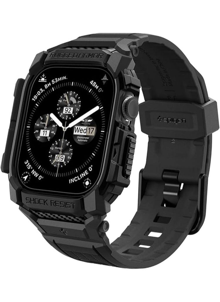 Rugged Armor Pro for Apple Watch Series 10 (42mm) Case with Band - Matte Black