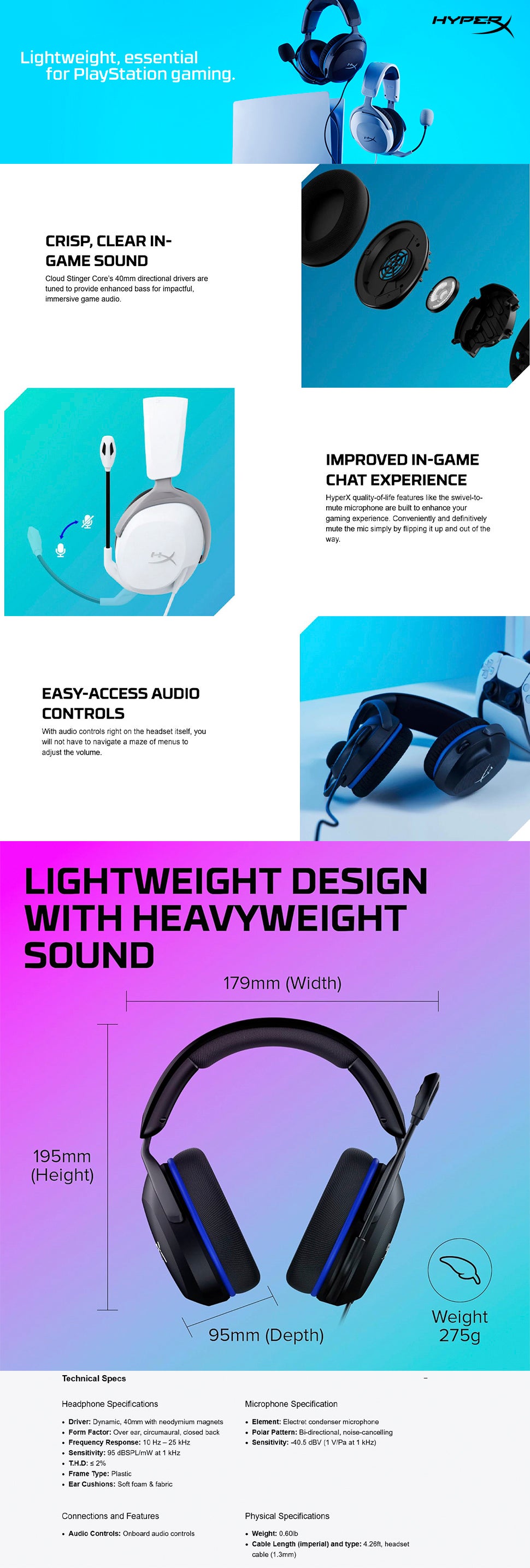 Stinger 2 Core Wired Gaming Headset For Playstation