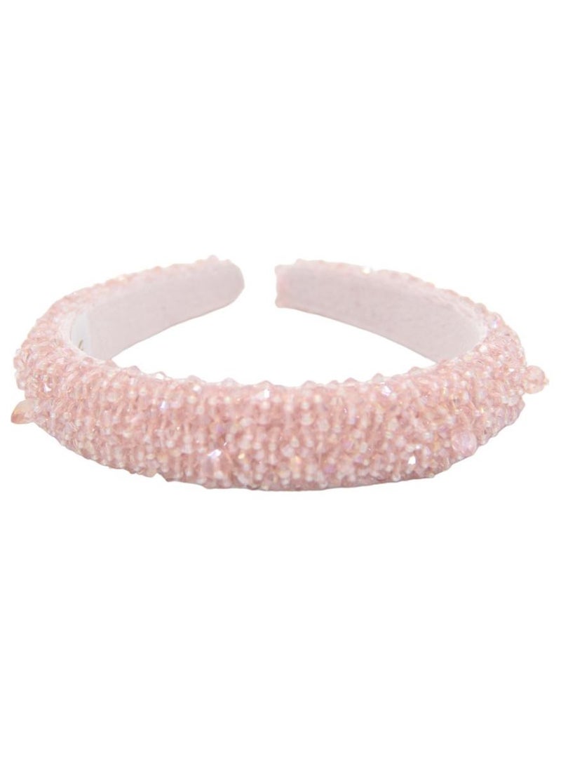 Headband Monalisa For Women's and  Girls Baby Pink Stones Hand Made