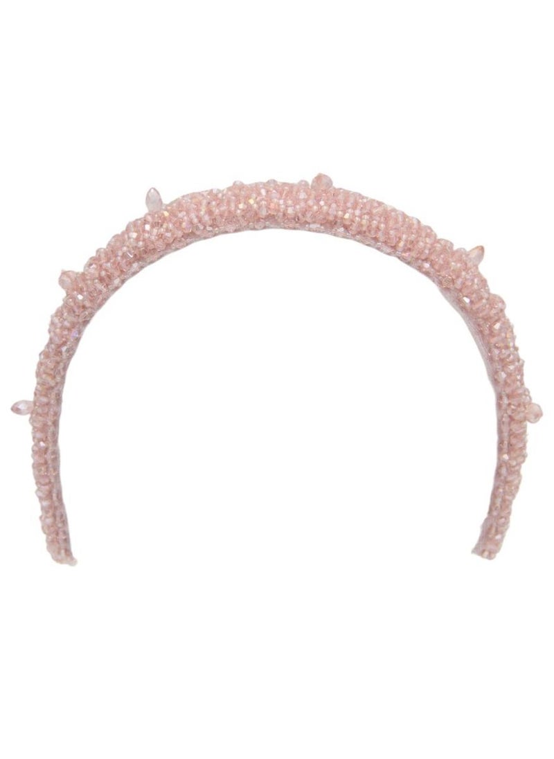 Headband Monalisa For Women's and  Girls Baby Pink Stones Hand Made