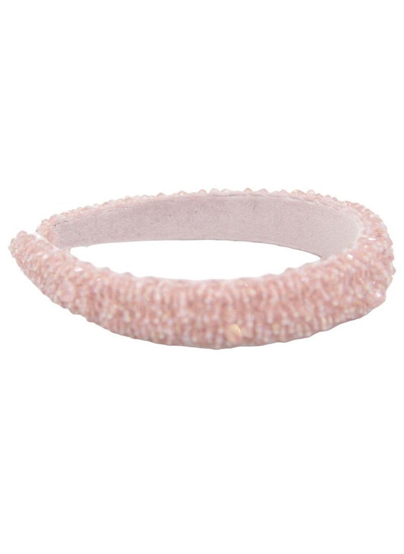Headband Monalisa For Women's and  Girls Baby Pink Stones Hand Made