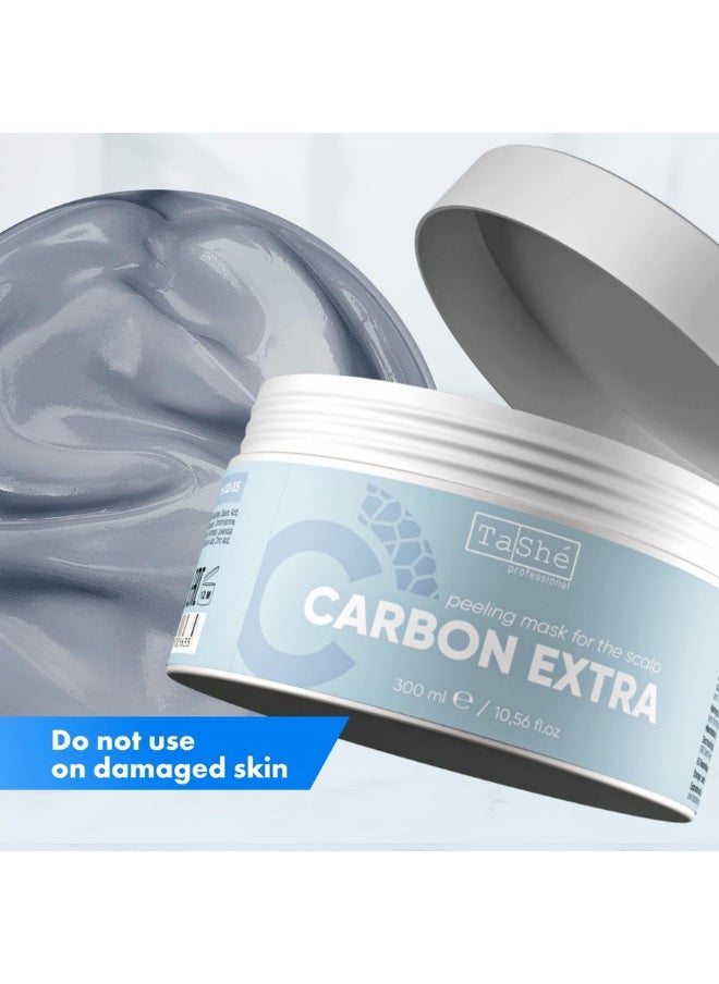 Cleansing Peeling Mask “CARBON EXTRA”. Effectively Cleanses The Scalp From Sebum And Impurities Without Drying Out The Scalp, 300 ml.