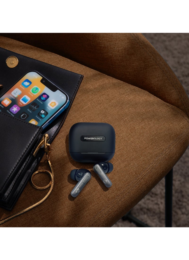 Hybrid ANC+ENC 6MIC True Wireless Buds/ V5.3 Bluetooth/ 50ms Low Latency / 6H Playtime / 50H Standby Time/ Dual EQ Mode - Black