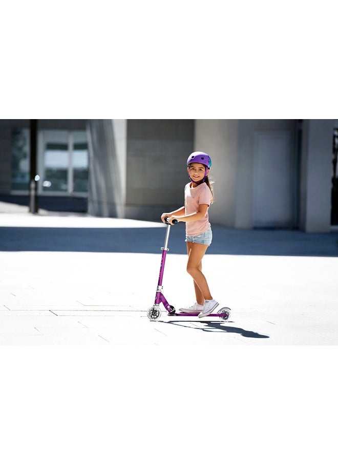 Micro - Sprite Stripe LED Scooter - Purple | Scooters | Scooter for Boys | Scooter for Kids | Kids Scooter | Outdoor Scooter| Ride on Scooter | Scooter for Girls