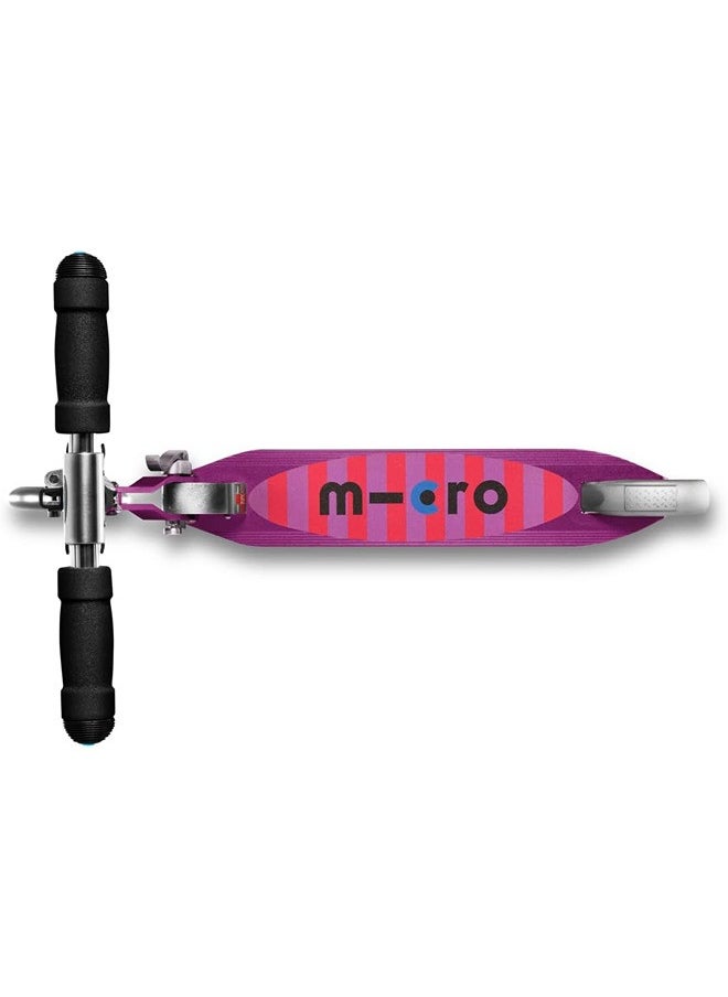 Micro - Sprite Stripe LED Scooter - Purple | Scooters | Scooter for Boys | Scooter for Kids | Kids Scooter | Outdoor Scooter| Ride on Scooter | Scooter for Girls