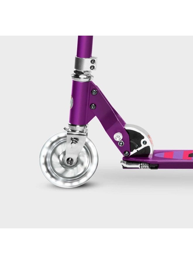 Micro - Sprite Stripe LED Scooter - Purple | Scooters | Scooter for Boys | Scooter for Kids | Kids Scooter | Outdoor Scooter| Ride on Scooter | Scooter for Girls