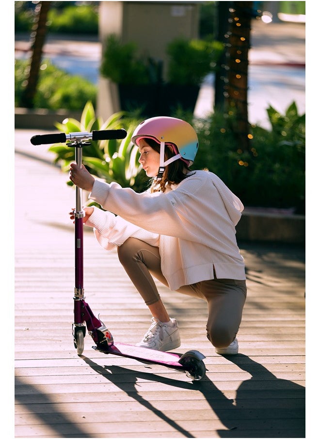 Micro - Sprite Stripe LED Scooter - Purple | Scooters | Scooter for Boys | Scooter for Kids | Kids Scooter | Outdoor Scooter| Ride on Scooter | Scooter for Girls