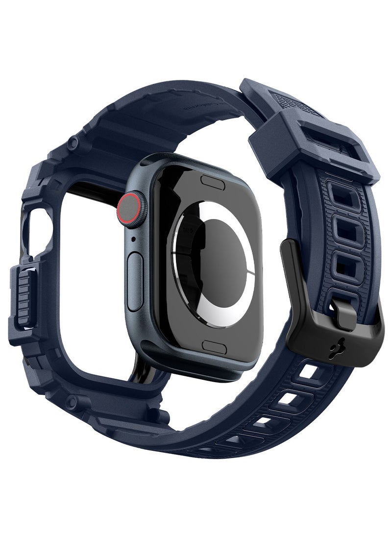 Rugged Armor Pro for Apple Watch Series 10 (42mm) Case with Band - Navy Blue