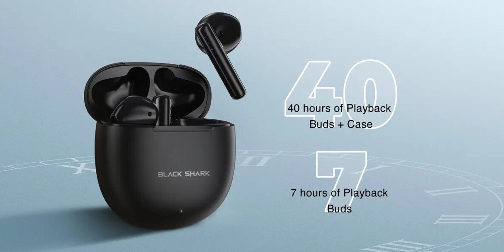 Black Shark Lucifer T9 With Low-Latency Gaming Mode, In-ear & Comfort Fit, Active Noise Cancellation and 40 Hours Battery Life, 5.3 Bluetooth - Green