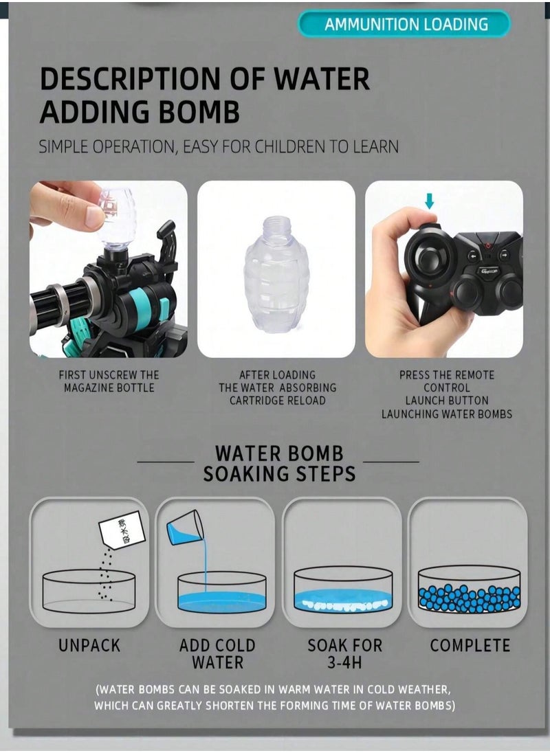 360° Rotating Remote Control Car for Kids, RC Stunt Tank with Ambient Light, Tail Water Spray, Rechargeable Drifting Cyan Armored Vehicle, 2.4GHz Off-Road Electric Race Toy for Ages 6+