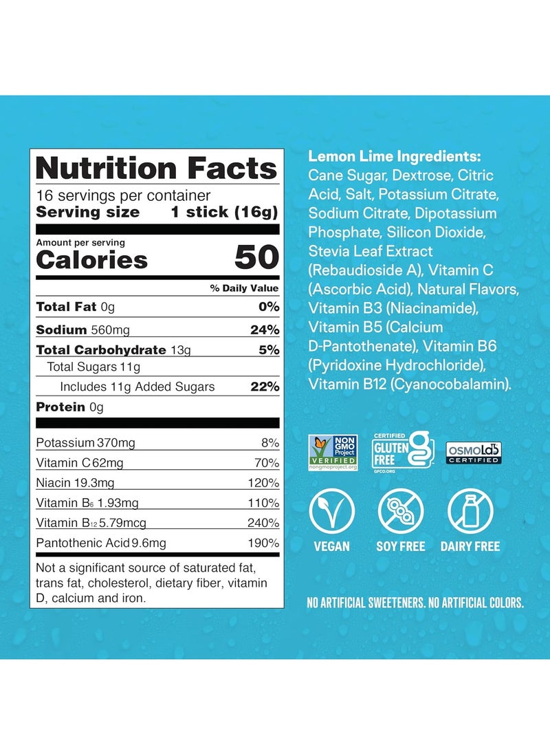 Hydration Multiplier Electrolyte Drink Mix, Lemon Lime, 16 Sticks each 0.56 oz Packaging May Vary