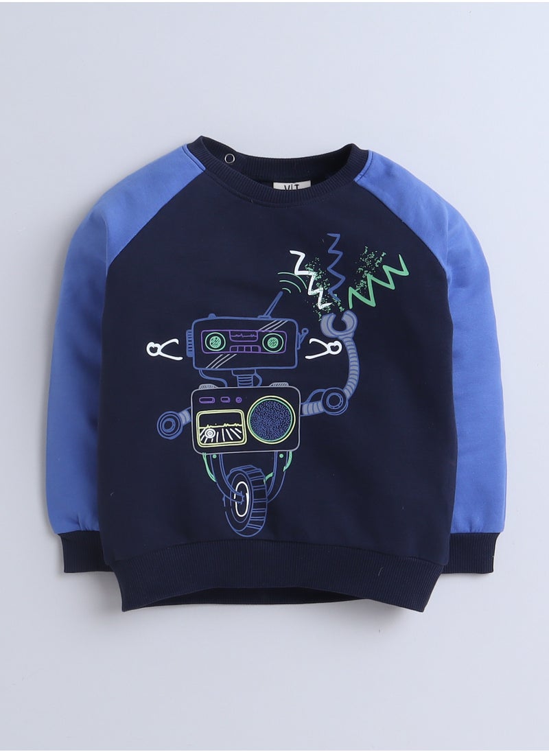 Boys' 2-Piece Set -Raglan Sweatshirt and Jogger Set Blue/Navy