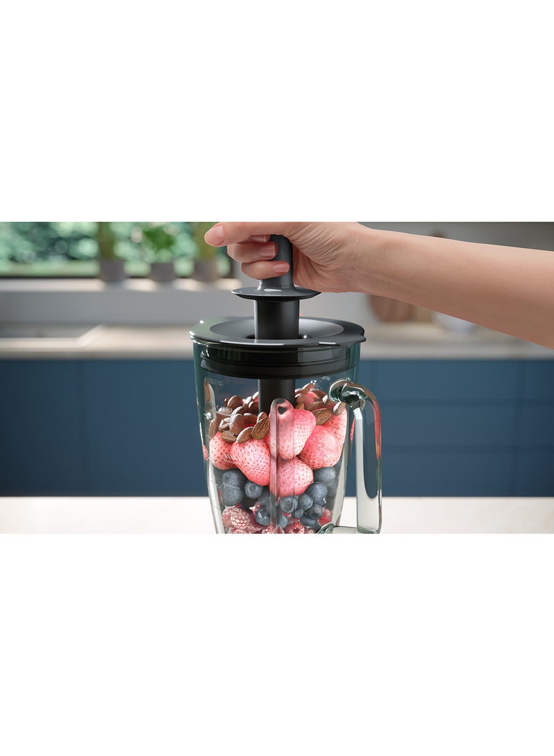 5000 Series Blender,3 Speed+ Pulse, ProBlend Plus Technology, Chopper & Mill Attachment 2 L 1200 W HR3033/00 Black