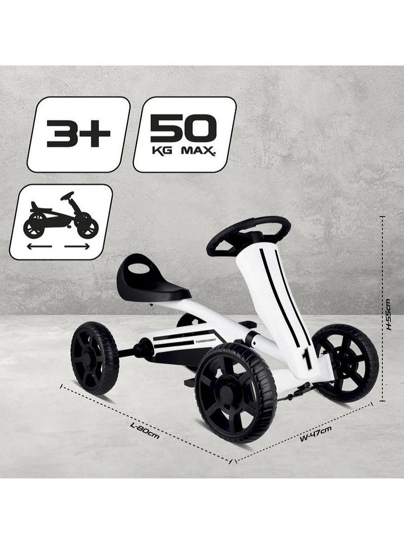 Turbo Kart Pedal Car,Go Kart, Toddler Ride On Toys For Boys And Girls, Go Kart, Outdoor Toys, Beats Every Tricycle