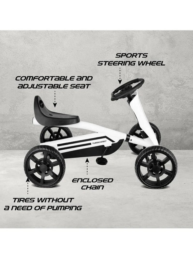 Turbo Kart Pedal Car,Go Kart, Toddler Ride On Toys For Boys And Girls, Go Kart, Outdoor Toys, Beats Every Tricycle