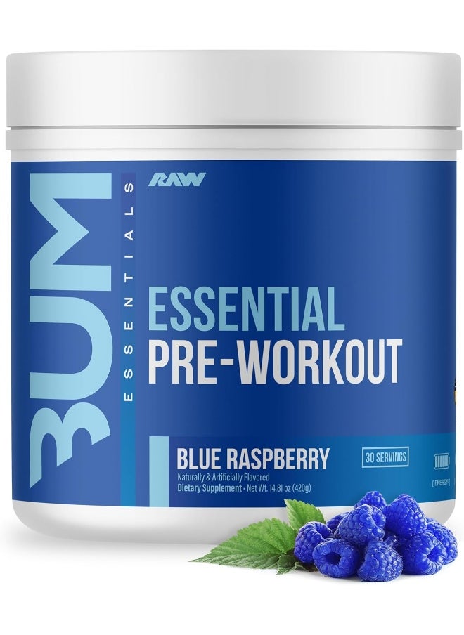 Essential Pre-Workout | Unmatched Energy & Focus | Enhanced Muscle Pumps | For All Athletes | Caffeine Fueled | L-Citrulline Enhanced | Ultimate Workout Boost | Blue Raspberry | 30 Servings