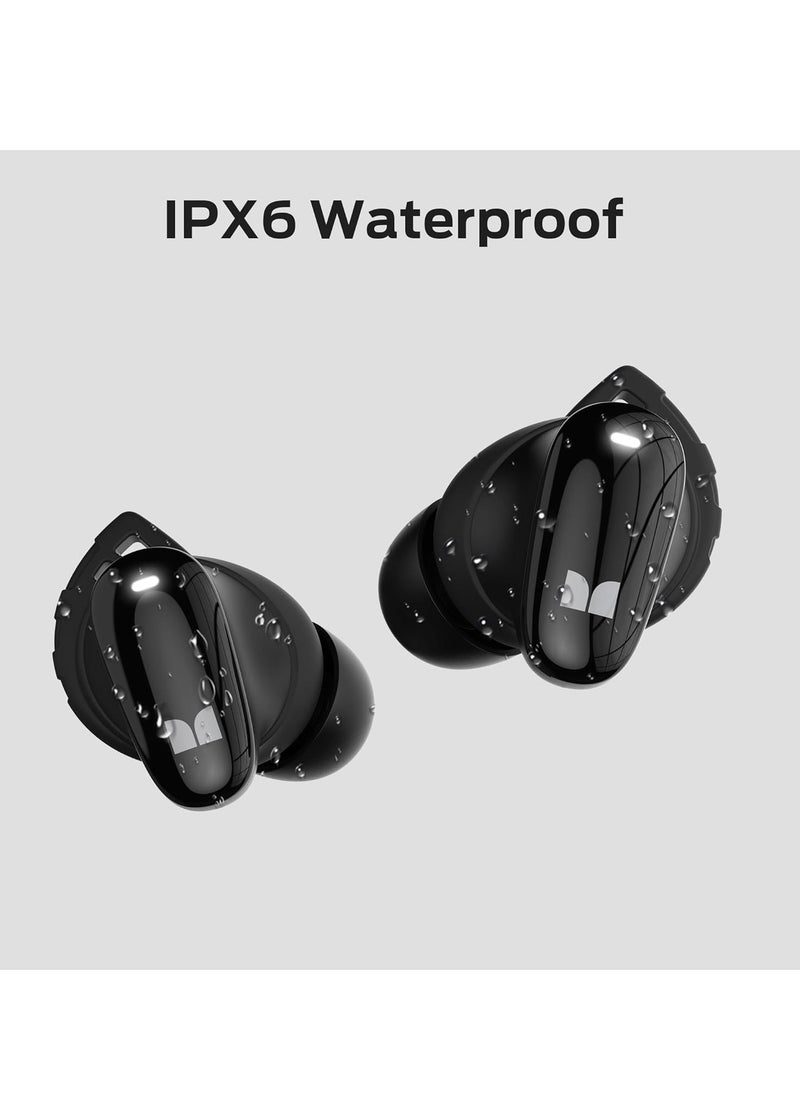 N-Lite 206 Wireless Earbuds Bluetooth 5.4 in Ear Headphones, Bluetooth Ear Buds Built-in Microphone, Touch Control, Comfortable Fit, USB-C Fast Charging, IPX6 Waterproof, 25H Playtime