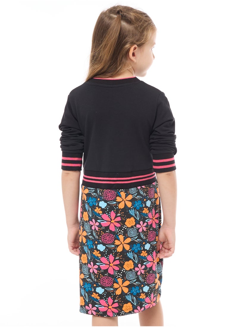 Embellished Floral Printed Dress