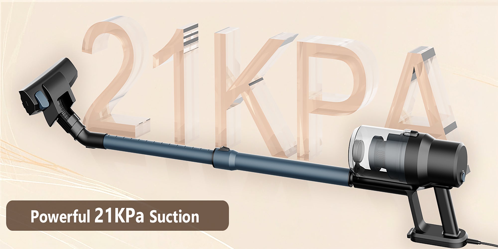 SCV15 Vacuum Cleaner Corded with 21KPa Handheld Vacuum Powerful Suction, Adjustable Lightweight 3 in 1 Stick Vacuum with HEPA Filter for Hard Floor