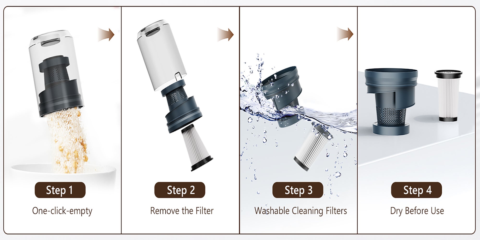 SCV15 Vacuum Cleaner Corded with 21KPa Handheld Vacuum Powerful Suction, Adjustable Lightweight 3 in 1 Stick Vacuum with HEPA Filter for Hard Floor