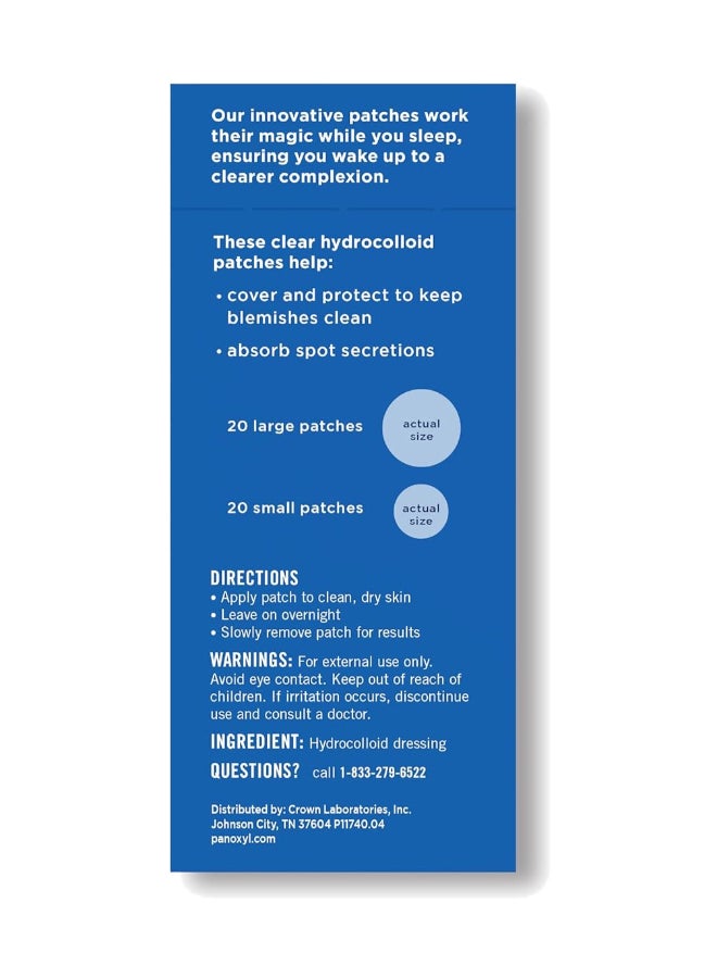 Overnight Spot Patches, Hydrocolloid Patch 40 Counts Packaging May Vary