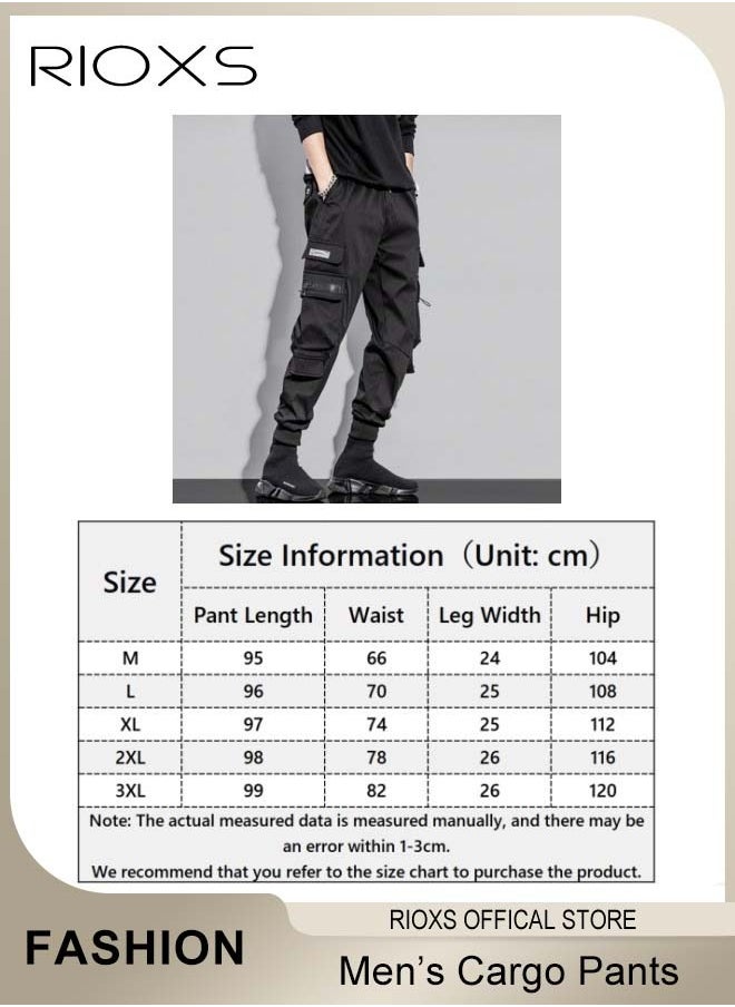 Men's Fashionable Cargo Pants, Casual Workout Jogging Drawstring Pants with Multiple Pockets, Regular Fit Drawstring Sweatpants, Comfortable Cargo Jogger Trousers, Suitable for Outdoor Activities and Daily Leisure