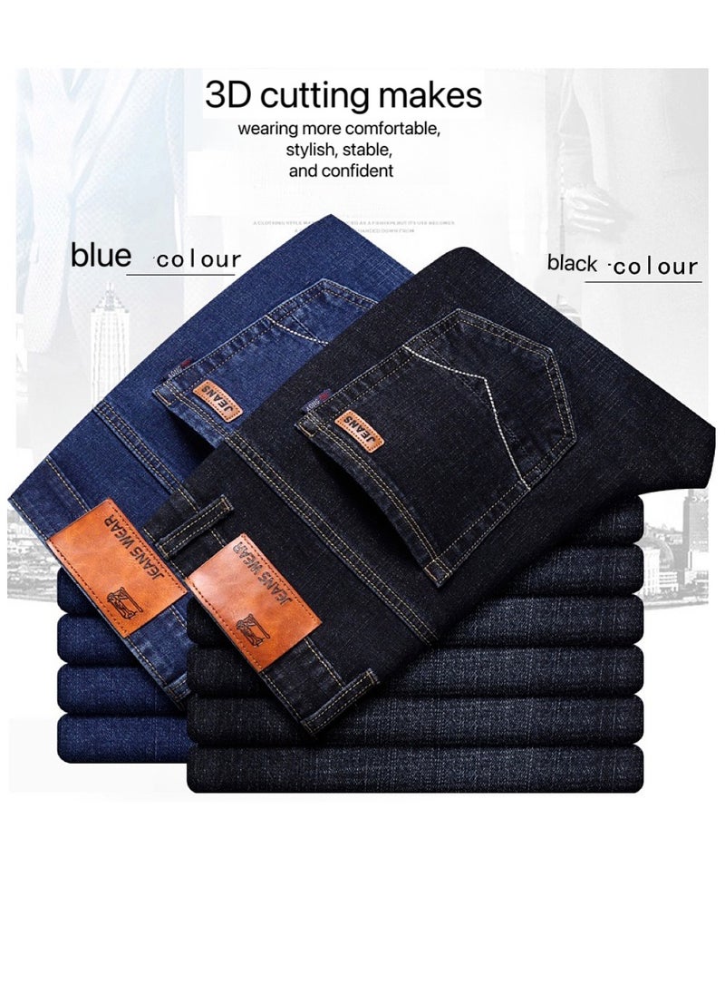 Mens jeans pants straight fit tapered leg skinny jean for work and casual BK-38
