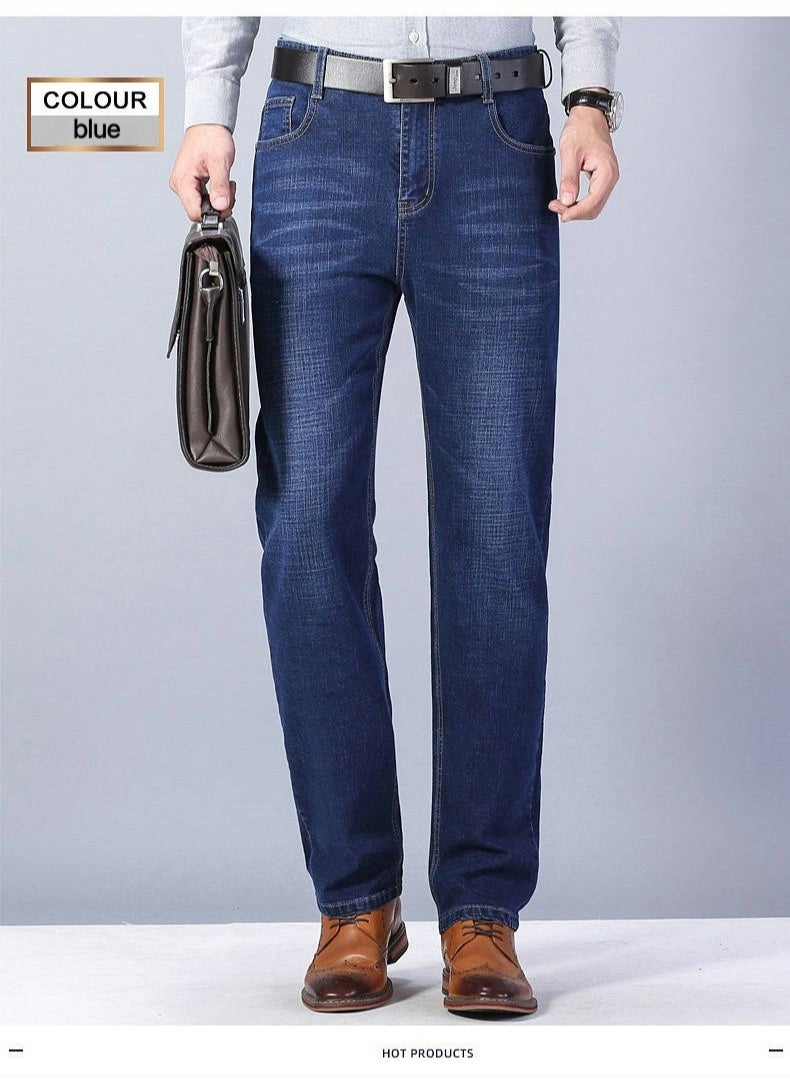 Mens jeans pants straight fit tapered leg skinny jean for work and casual BK-38