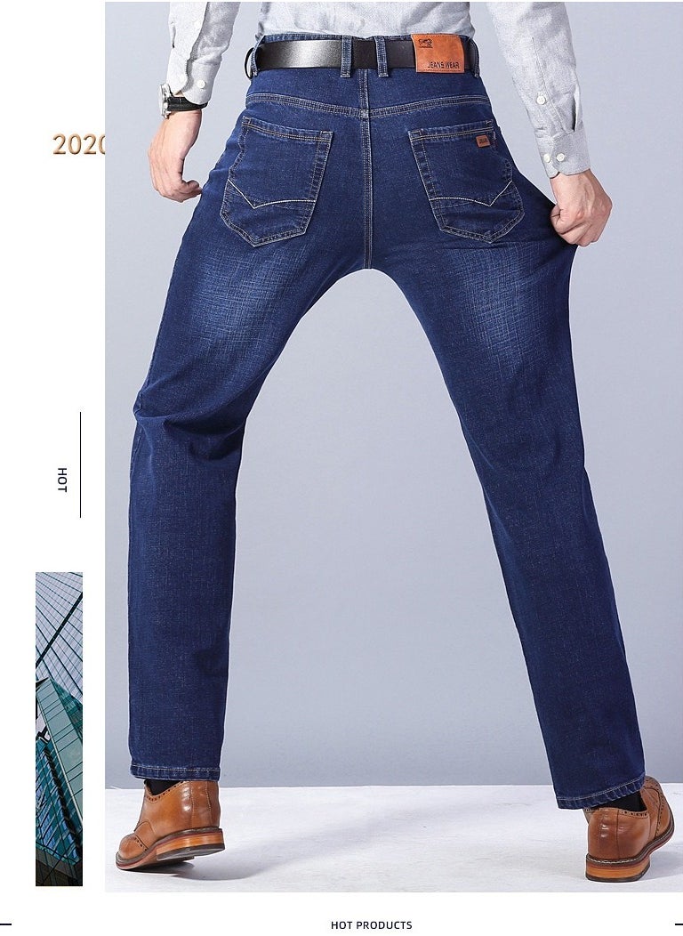 Mens jeans pants straight fit tapered leg skinny jean for work and casual BK-38