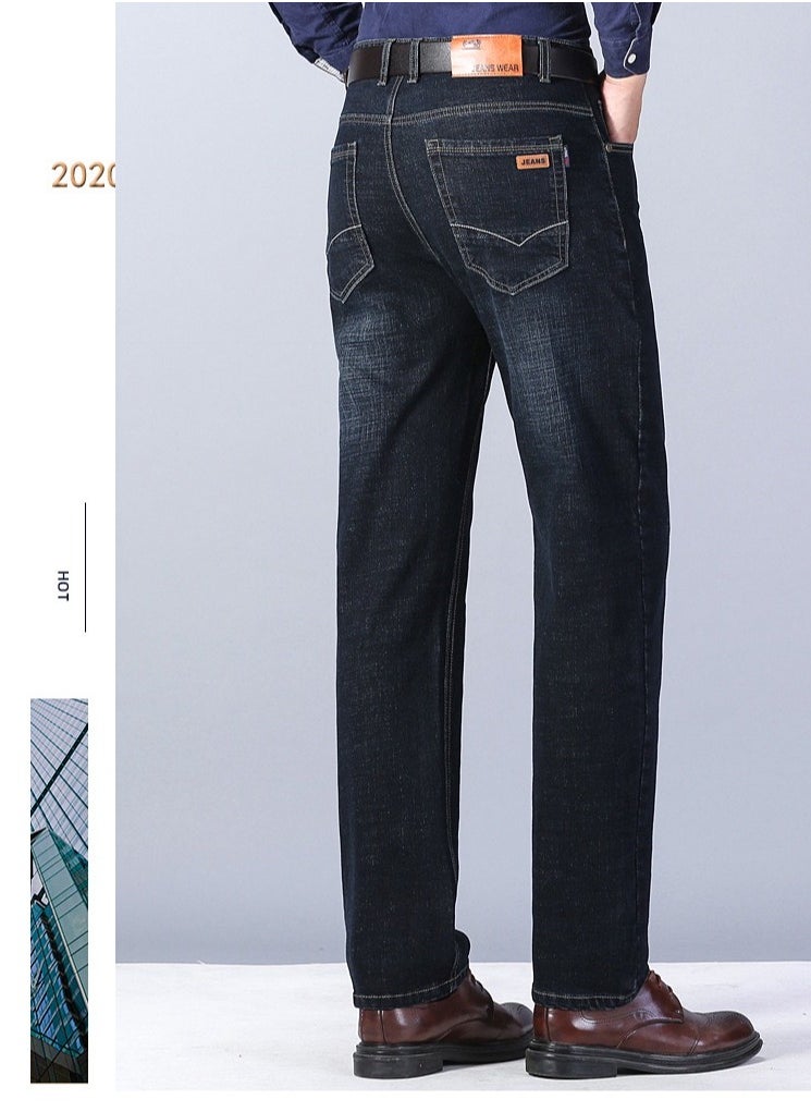 Mens jeans pants straight fit tapered leg skinny jean for work and casual BL34