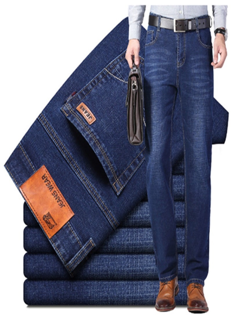 Mens jeans pants straight fit tapered leg skinny jean for work and casual BL34